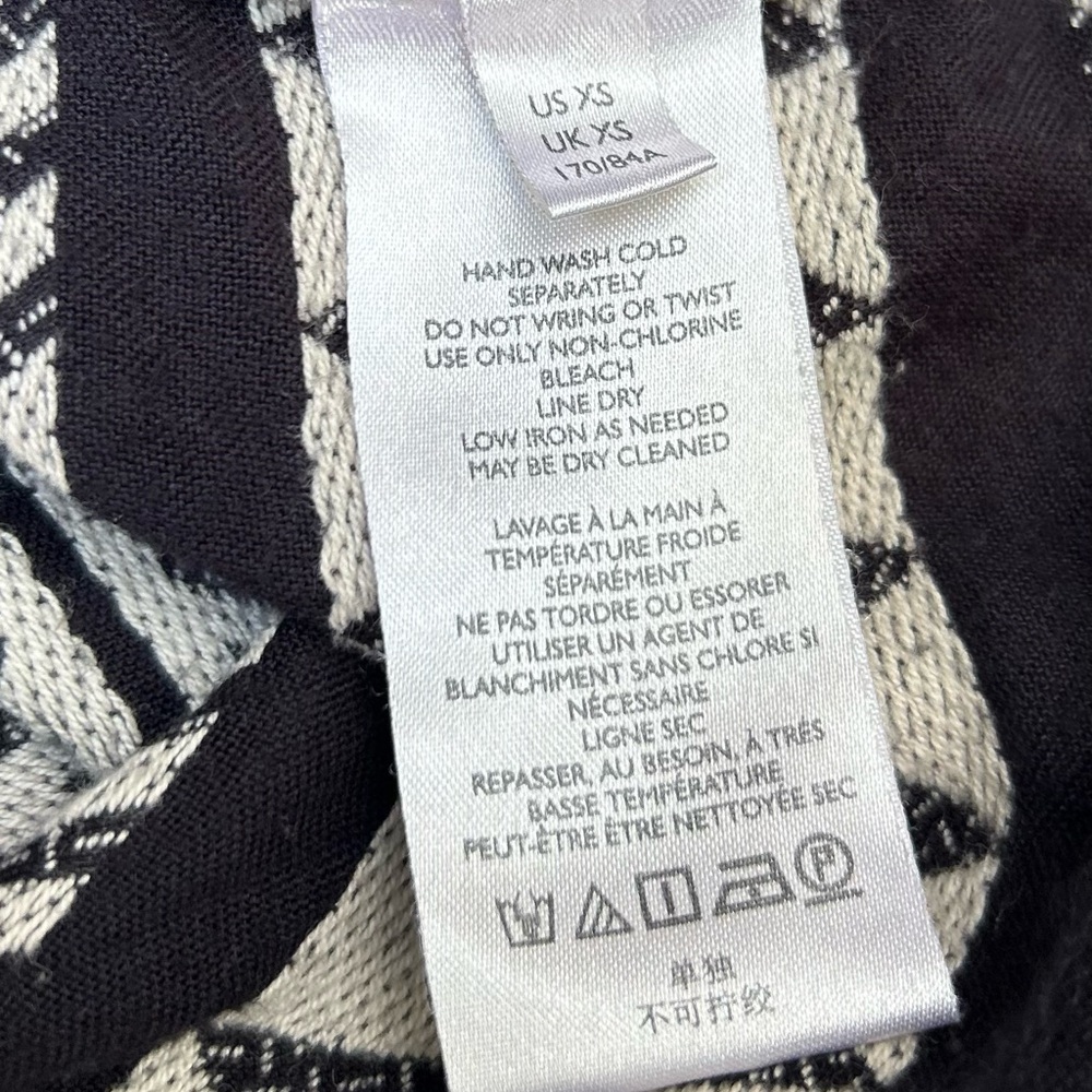 Anthropologie Dominique Tunic Dress Sz XS Maeve Black White Tribal Print - Picture 8 of 10